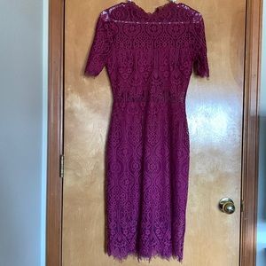 Lulus Remarkable Burgundy Lace Dress